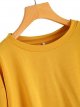 Women's Casual Long Sleeve Tops Raw Cut Pullover Sweatshirt