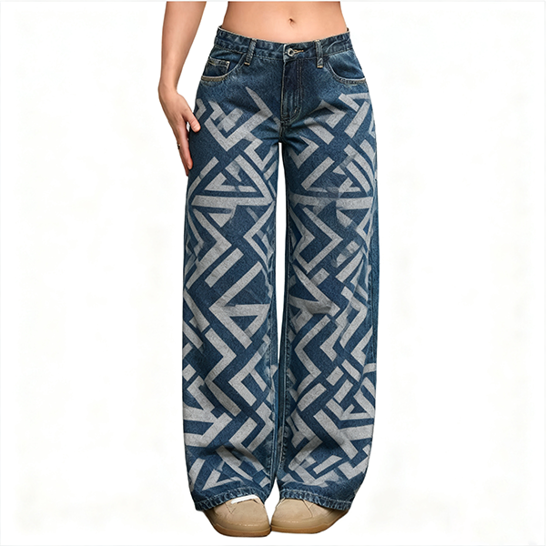 Women's Loose Wide Leg Denim Jeans - Breathable Comfort Fit