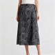 Solid Color Lightweight Linen Wrap Midi Skirt - Spring Summer Autumn Lace-Up