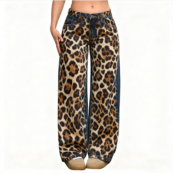 Relaxed-Fit Women's Breathable Wide Leg Denim Jeans